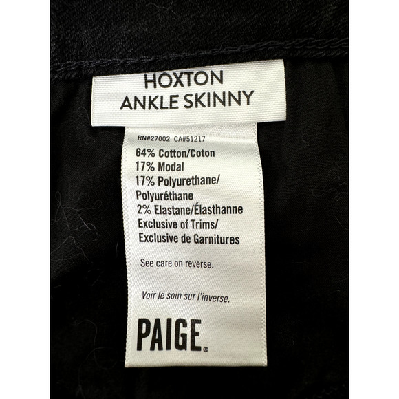 Paige Modal Blend Metal Studded Punk Rock Gothic Split Ankle Hoxton Skinny Jeans - Picture 7 of 8